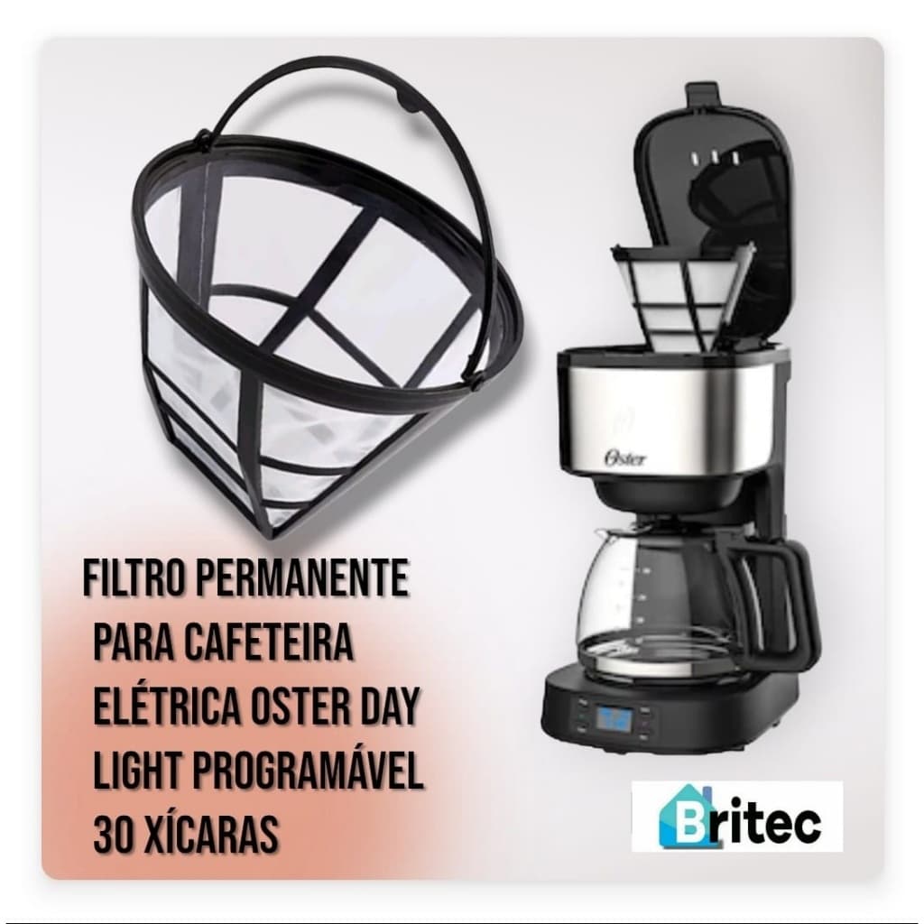 Filtro Permanente para Cafeteira Oster Day Light Programável 30 Xícaras