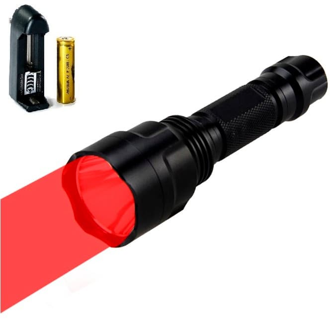 Lanterna Tatica Led Vermelho Luz Vermelha X800a + carregador e bateria