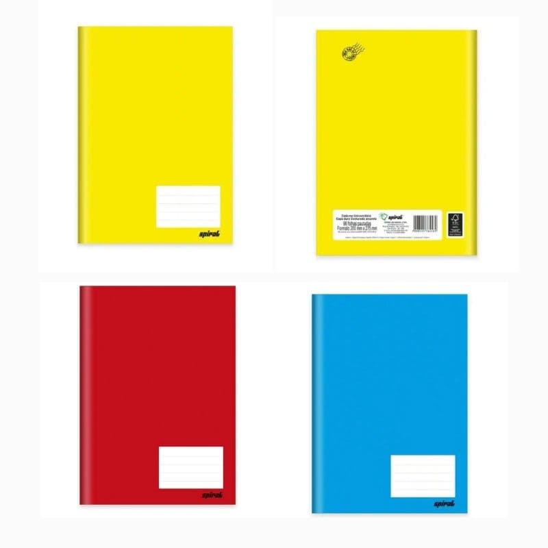 Caderno Brochura Capa Dura Universitário 96 Folhas / Caderno Brochurão  / Papelaria  / Material