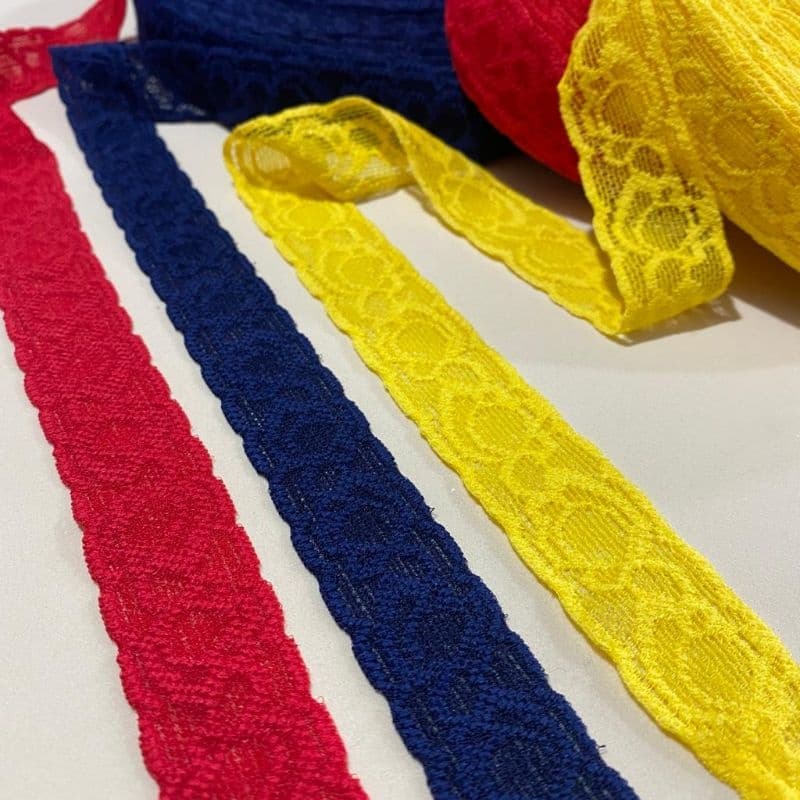 Renda Elástica 2,5cm de Largura Elastano para Armarinho Artesanato e Moda
