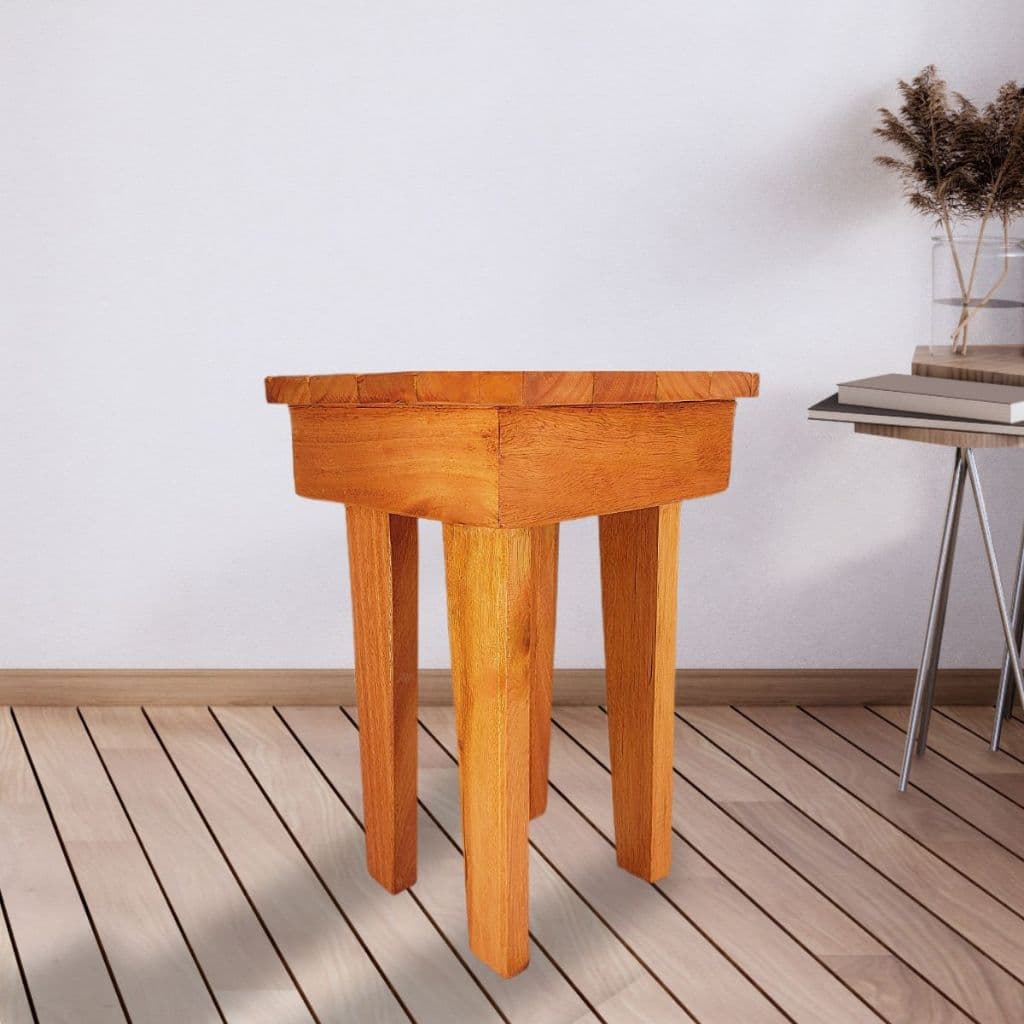 Banquinho de madeira banqueta para cozinha Banco tamborete
