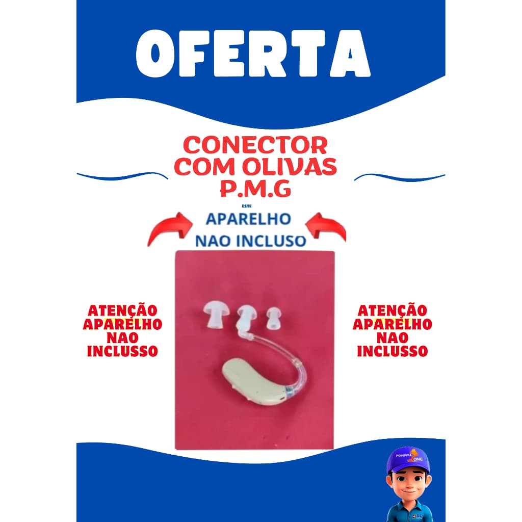 Kit Reposição 2 Conectores e 6 Olivas Silicone Universal P-M-G