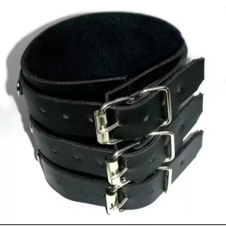 KIT 2 BRACELETE PULSEIRA DE COURO 3 FIVELAS MASCULINO OU FEMININO MODA CASUAL ROCK