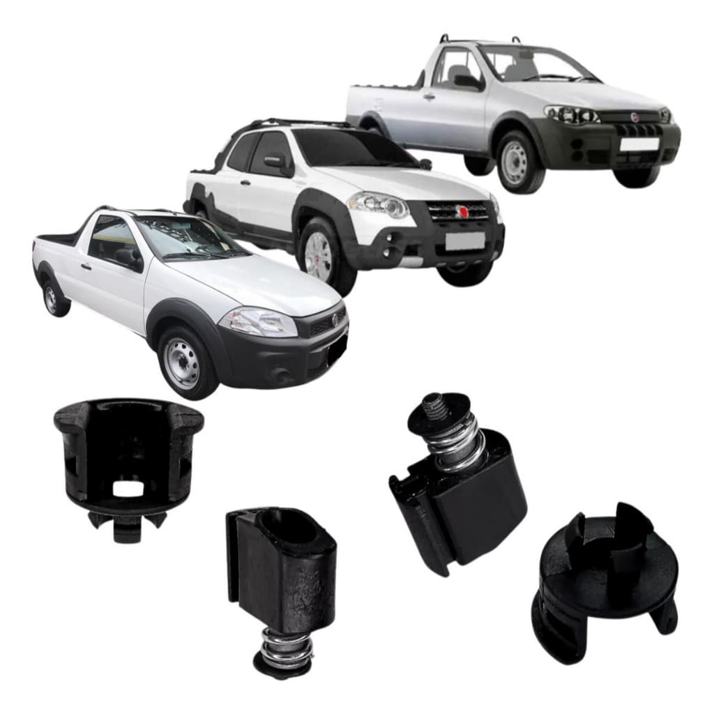 Kit Bucha Reparo Dobradiça Tampa Traseira Strada 2008 até 2020