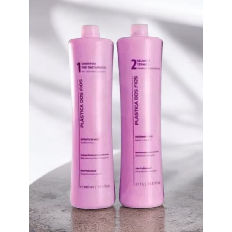 kit Plástica dos Fios - Plastica dos Fios Ativos (Passo2) + Shampoo com 1L. cada
