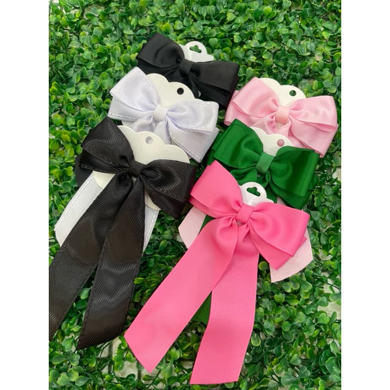 Laço de Cabelo Charmoso 19cm Menina tendência Virginia Moda Gorgurão Bico de Pato