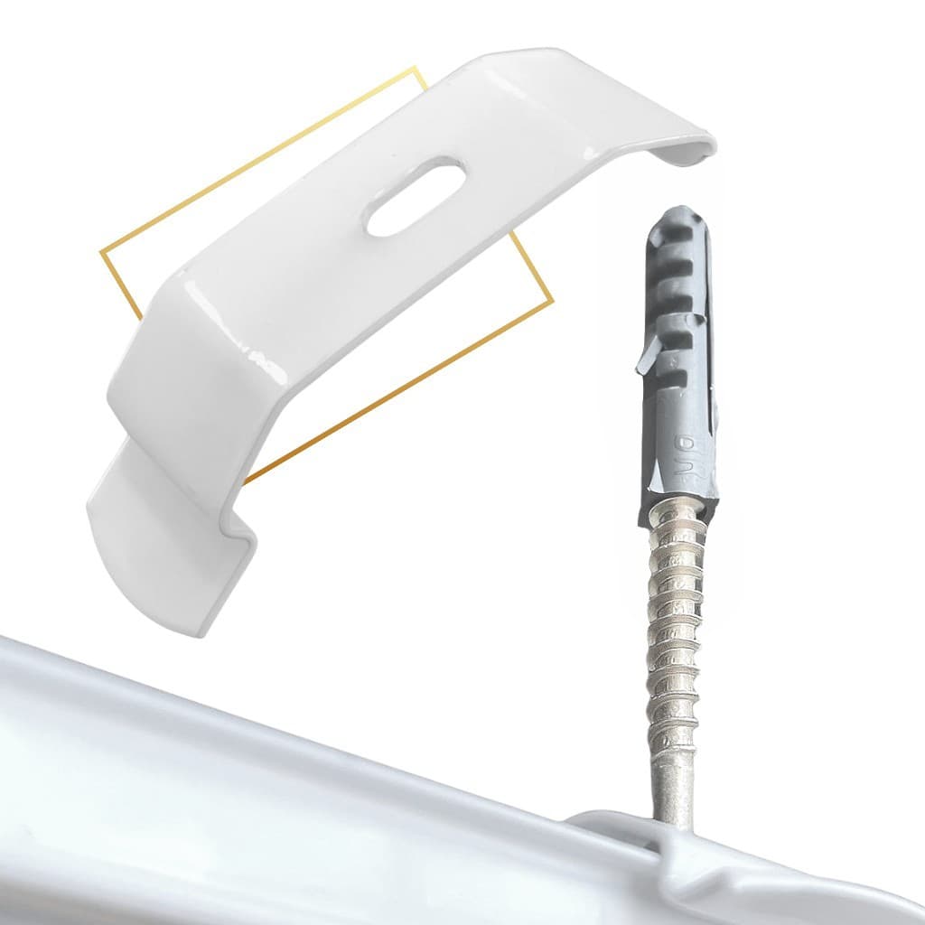 KIT 15 PRESILHAS PARA TRILHO SUÍÇO MAX DUPLO 49MM TETO/CORTINEIRO WAVE