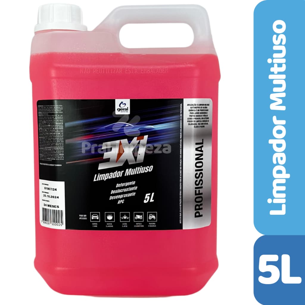 Ultra Limpador 3x1 | Shampoo Desengraxante Concentrado | Pré-lavagem - 5 Litros