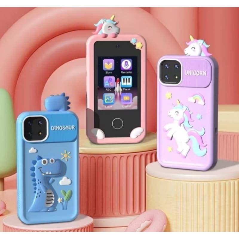 Telefone Celular Para Crianças Com Câmera Jogos Música Vídeos Touch Brinquedo Educativo Infantil
