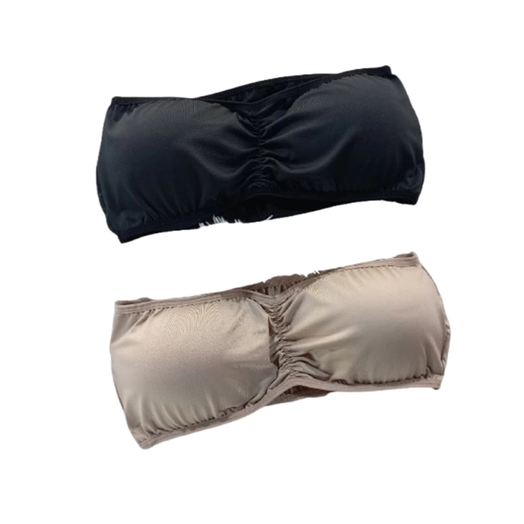 Kit 2 Top Sutiã Bustie Sem Alça Tomara Que Caia Com Bojo