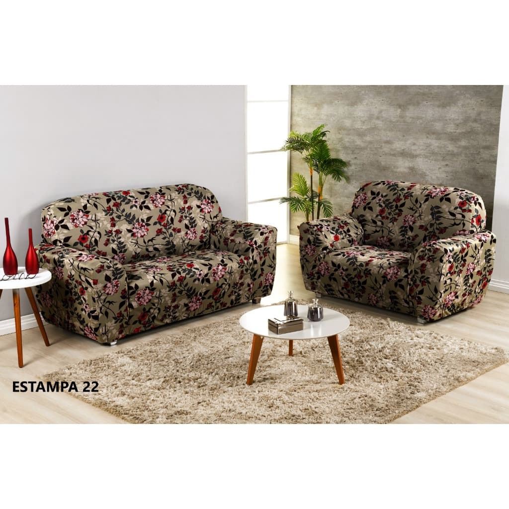 Kit Capa De Sofá Coladinha 2 E 3 Lugares