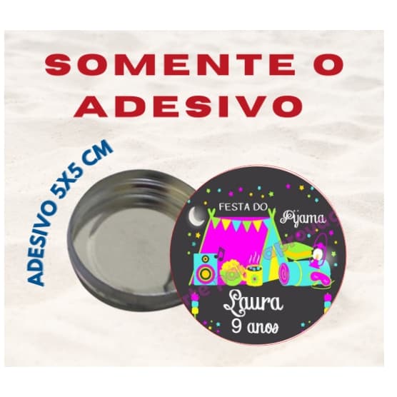 Adesivos Personalizados festa aniversario  festa do pijama 5x5cm  fazemos qualquer temas
