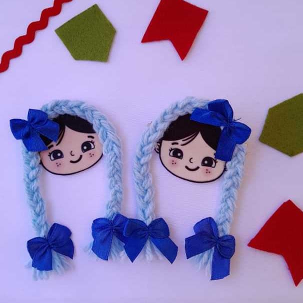 Kit com 10 pares de presilha de cabelo infantil, festa junina