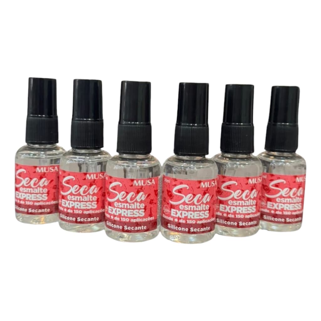 Kit 6 Spray Seca Esmalte Express 30ml Musa Silicone Secante Rende + De 150 Aplicações