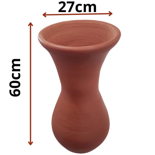 JARRO VASO GRANDE DE PESCOÇO LONGO CERÂMICA PARA DECORAÇÃO 60CM DE ALTURA