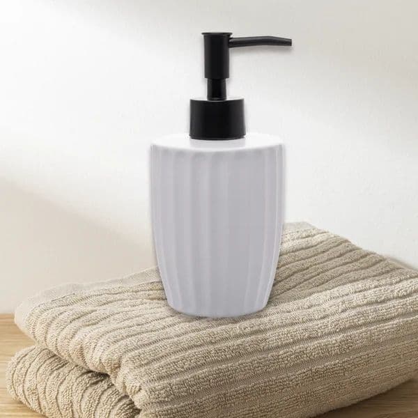 Porta Sabonete Canelatta Cerâmica Branca 330ml Lyor