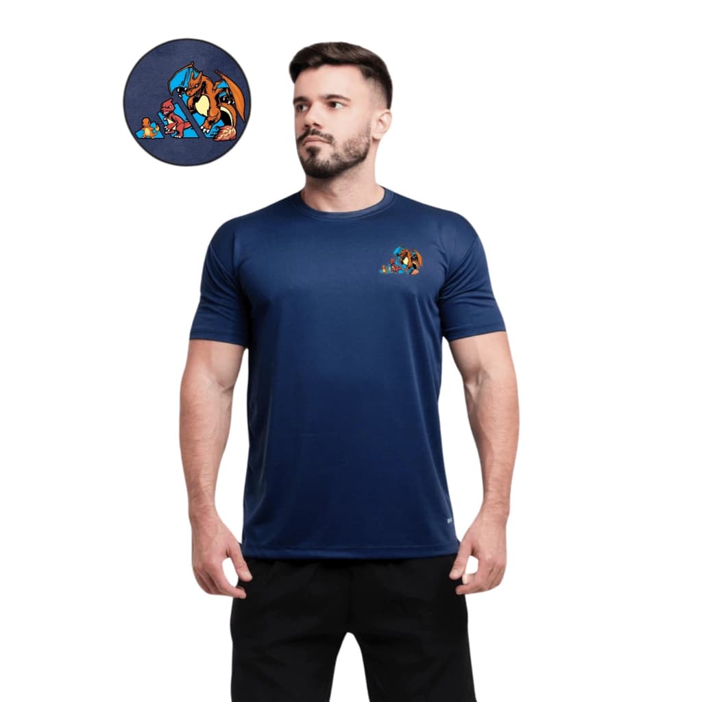 Camisa Dry Fit  Masculina - Modelo ADDPokemon Academia, Corrida, CrossFit, Ideal Para Treinos Intensos,