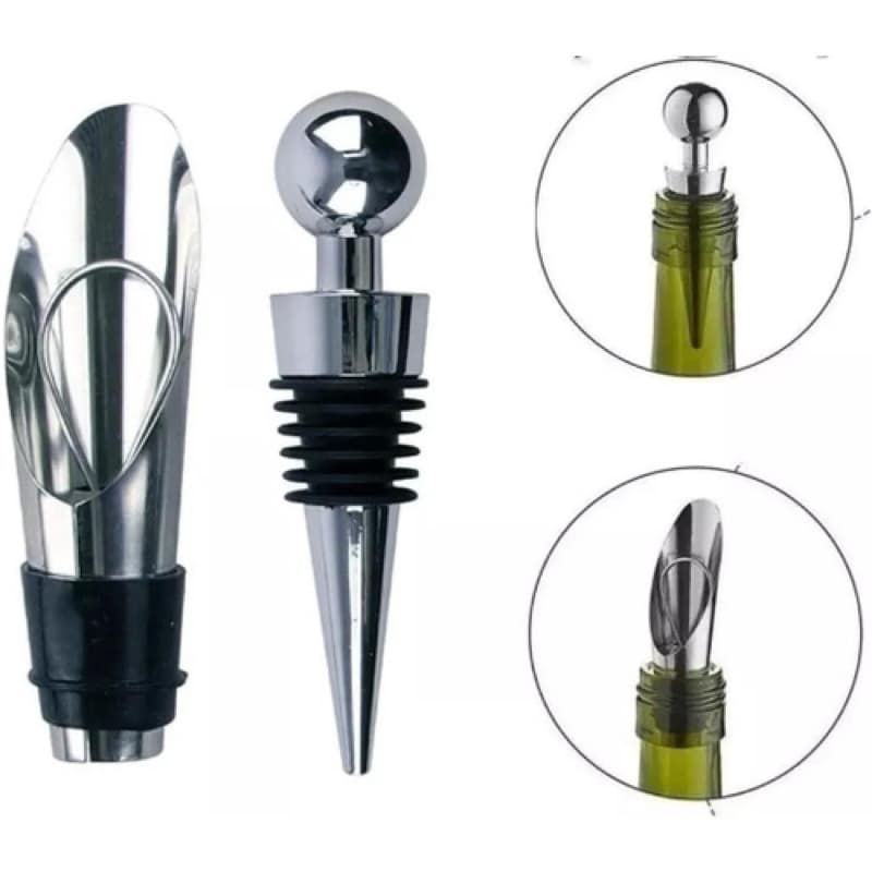 Bico Dosador Com Tampa Garrafa De Vinho Tampa Rolha Corta Gotas Em Inox