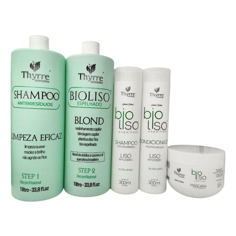 Kit Progressiva Bioliso 1l + Kit Manutenção Home Care Thyrre 300ml