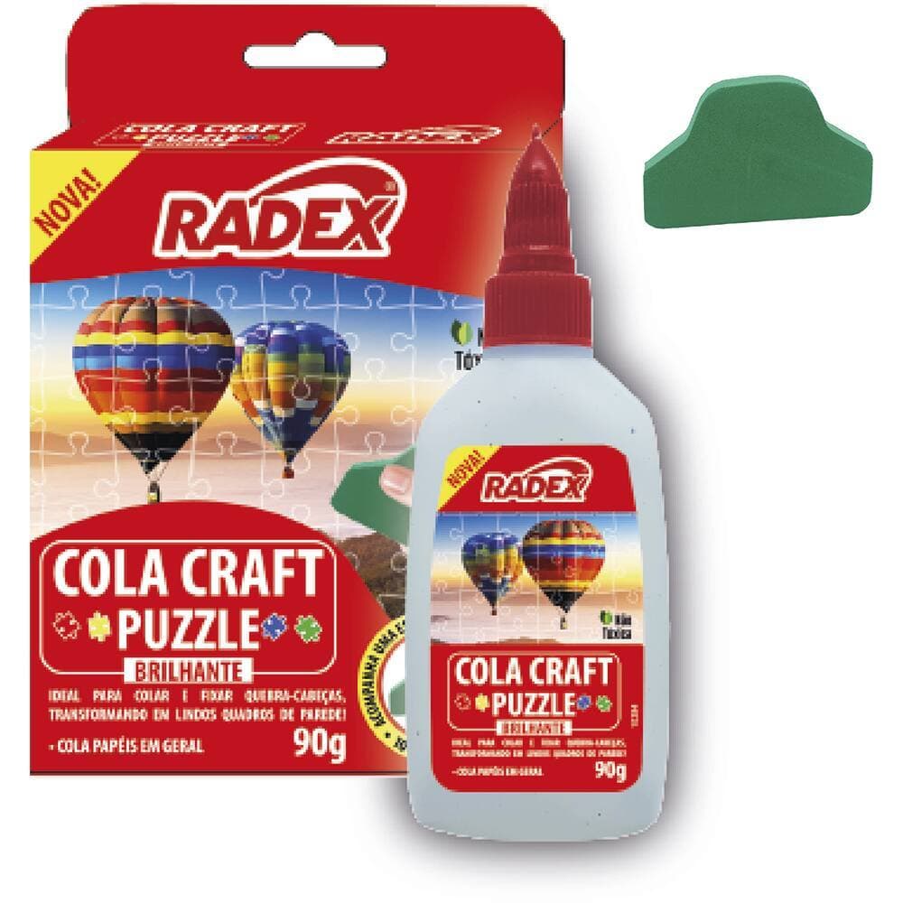 Cola Craft Puzzle para Quebra-Cabeça Brilhante Transparente 90g - CX 1 UN