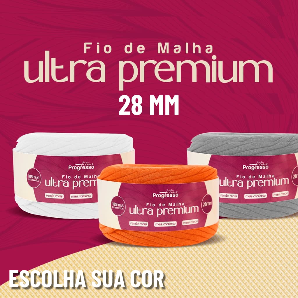 Fio de Malha Fitas Progresso Ultra Premium - Escolha sua cor