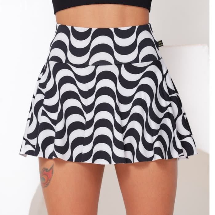 Short Saia Fitness Feminino Com Short Interno/ Poliéster