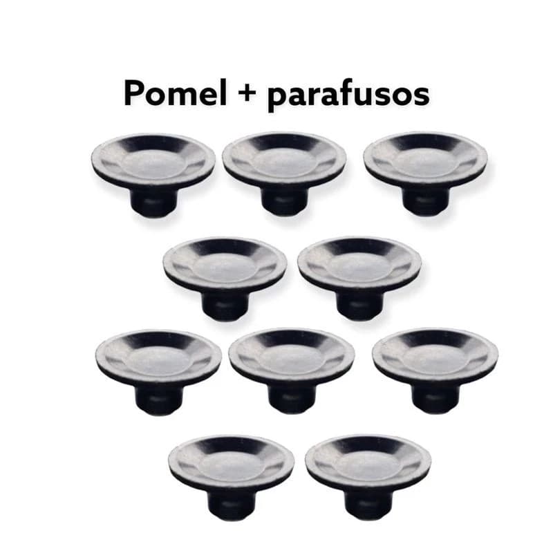 Kit 10 Pomel Pegador Puxador Baquelite Para Tampas De Panelas de Vidro e Alumínio