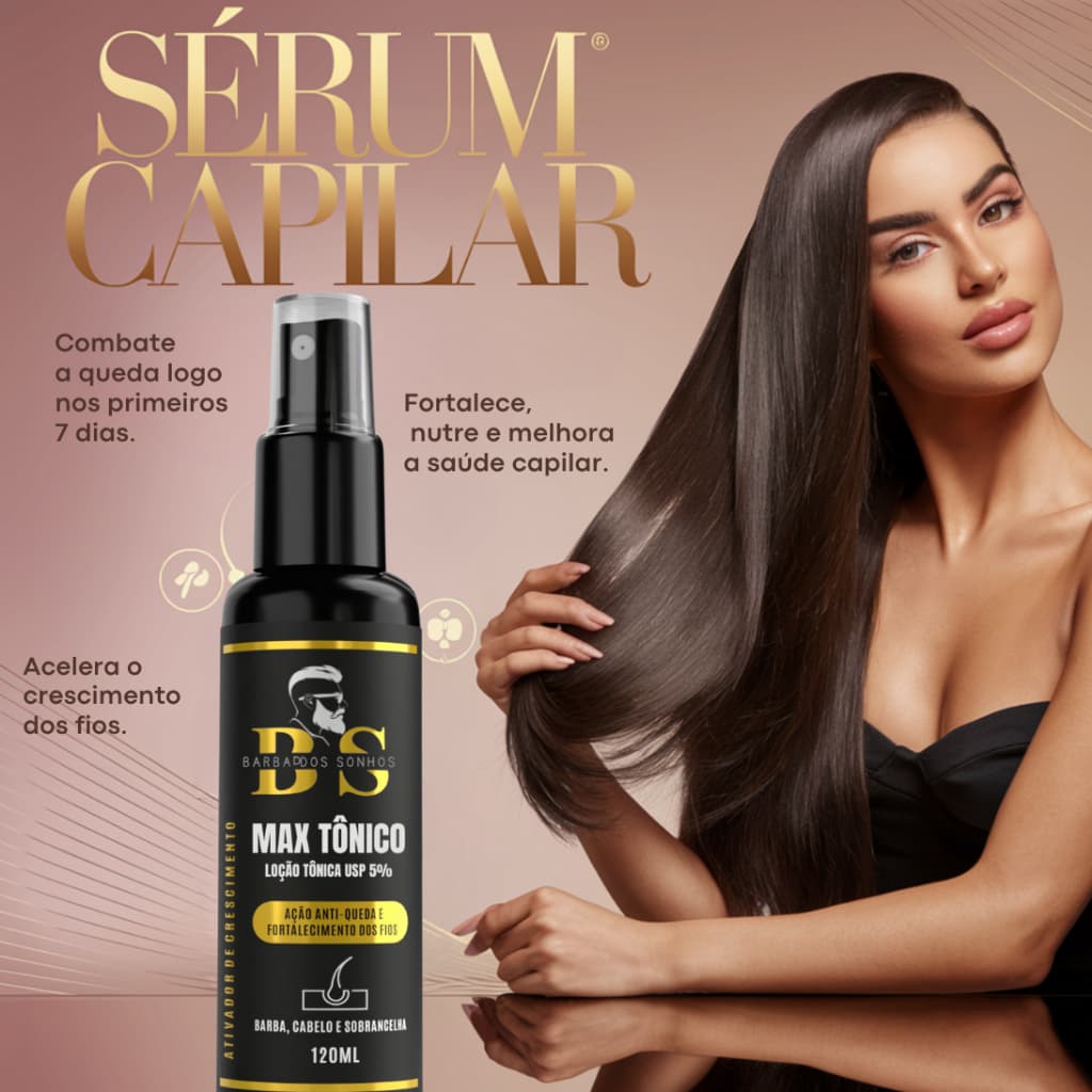 Serum Capilar Para Crescimento De Cabelo Poderoso Anti Queda
