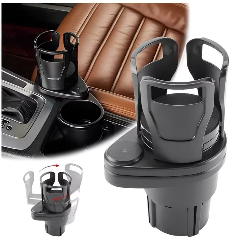 Suporte De Copo Com Rotação De 360 Graus Para Carro Caminhão Com Suporte Duplo Para Garrafa-envio imediato