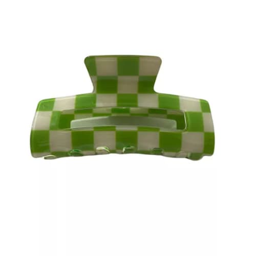 GRANDO DE CABELO - GRANDE - ESTAMPA XADREZ - VERDE
