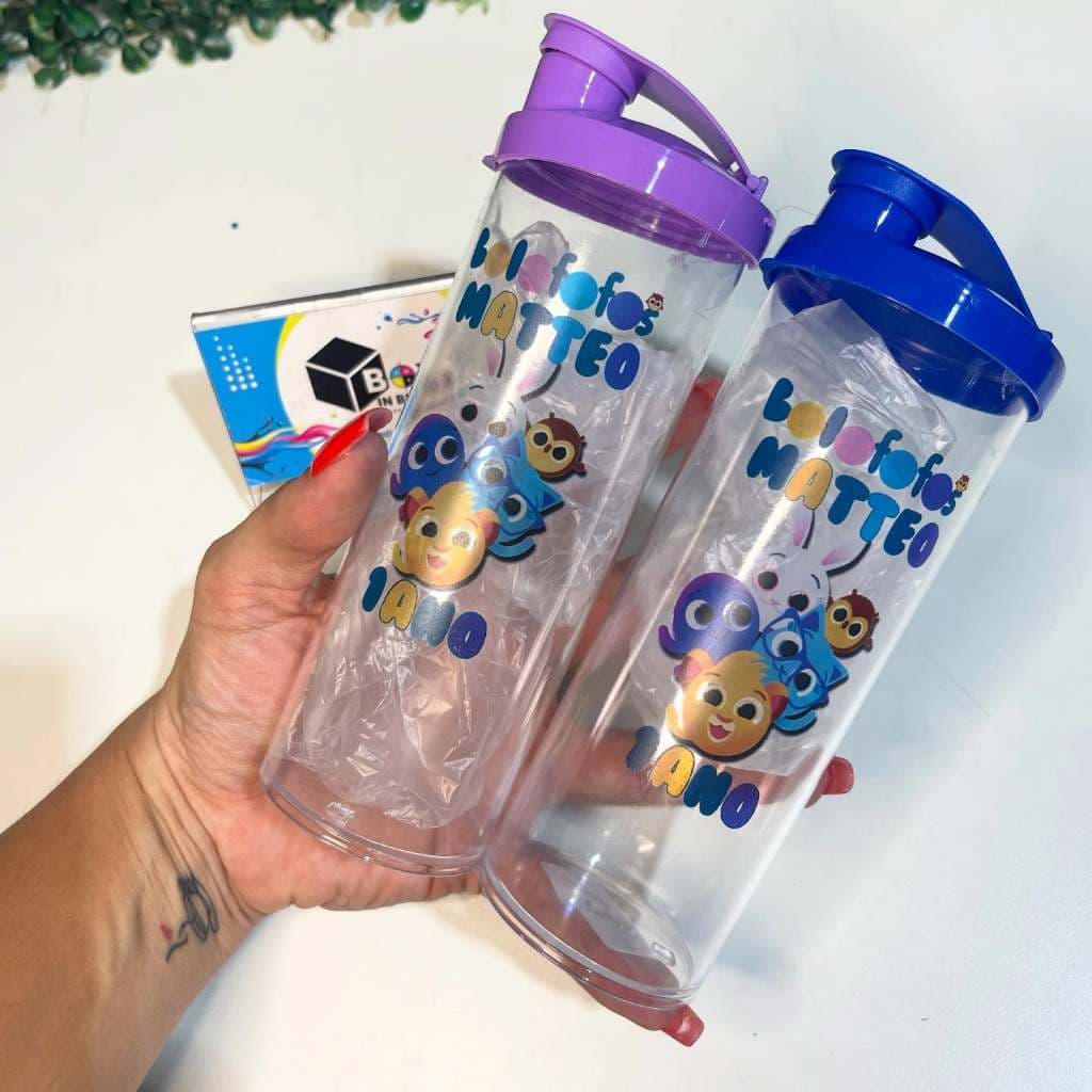 50 Copos Long Shake Personalizado - Bolo Fofo - Fazemos qualquer Tema KIT COM 50 UNIDADES