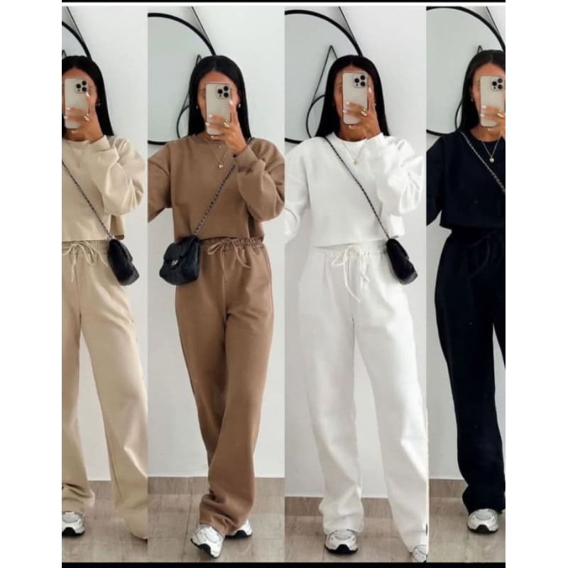 conjunto moletom femenino modo soltinho