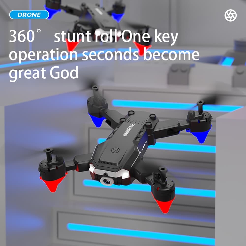 Dual Câmera Drone J1 WIFI Controle Com Remoto Para Viagens Ao Ar Livre Com Luz