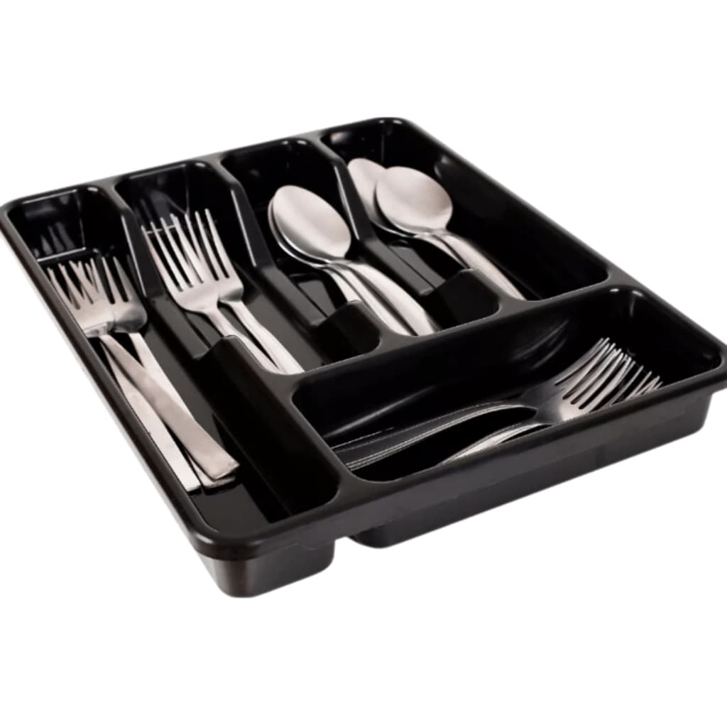 Organizador Talher Faca Garfo Colher Plástico Simples Preto