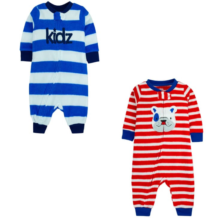 Kit 2 Pijamas Fleece Kidz Sem Pezinho Boy / Dog