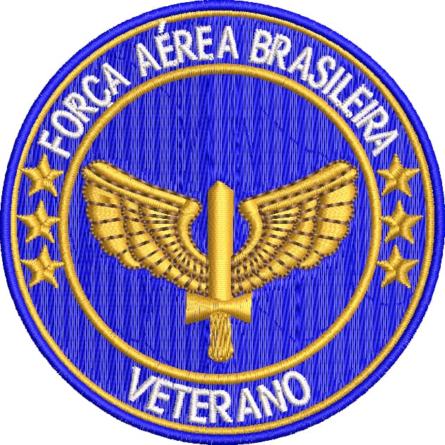Patch Bordado Veterano Força Aérea Brasileira Personalizado