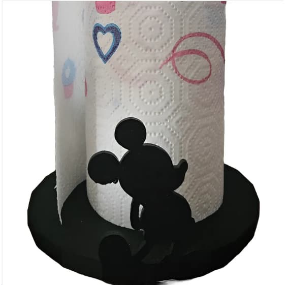 Suporte de Papel Toalha com Silhueta do Mickey