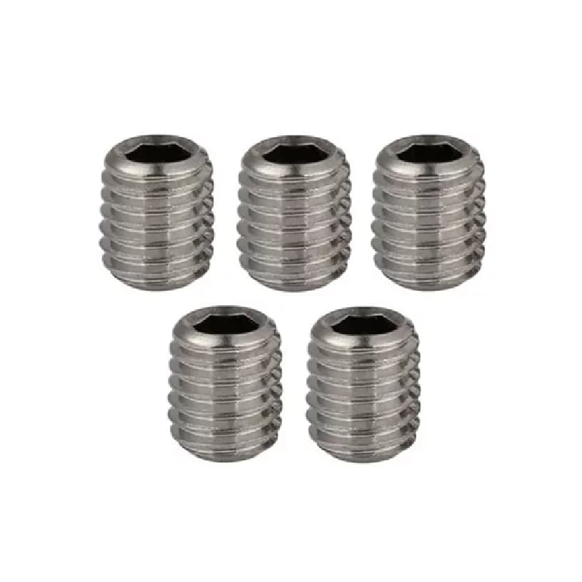 Kit Com 5 Parafusos Allen Sem Cabeça M3 X 3mm Aço Inox