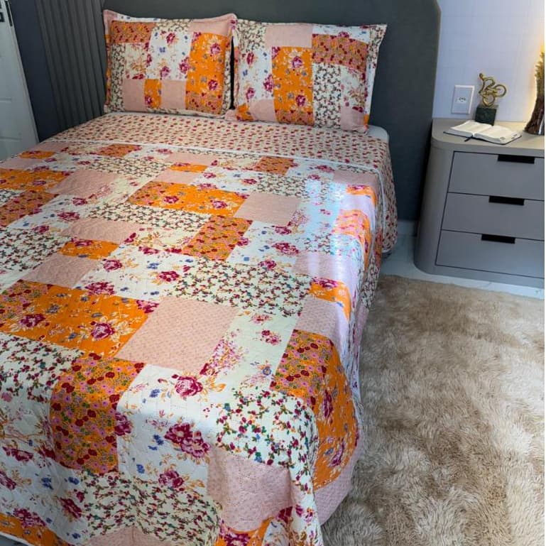 Kit Cama Cobre Leito Dupla Face Jogo de 3 Peças  Cama Casal, Queen e Box – Conforto e Elegância.