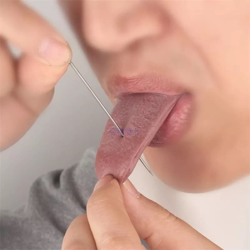 simulação Língua Falsa de Látex - Realista e Flexível para Truques de Mágica e Pegadinhas
