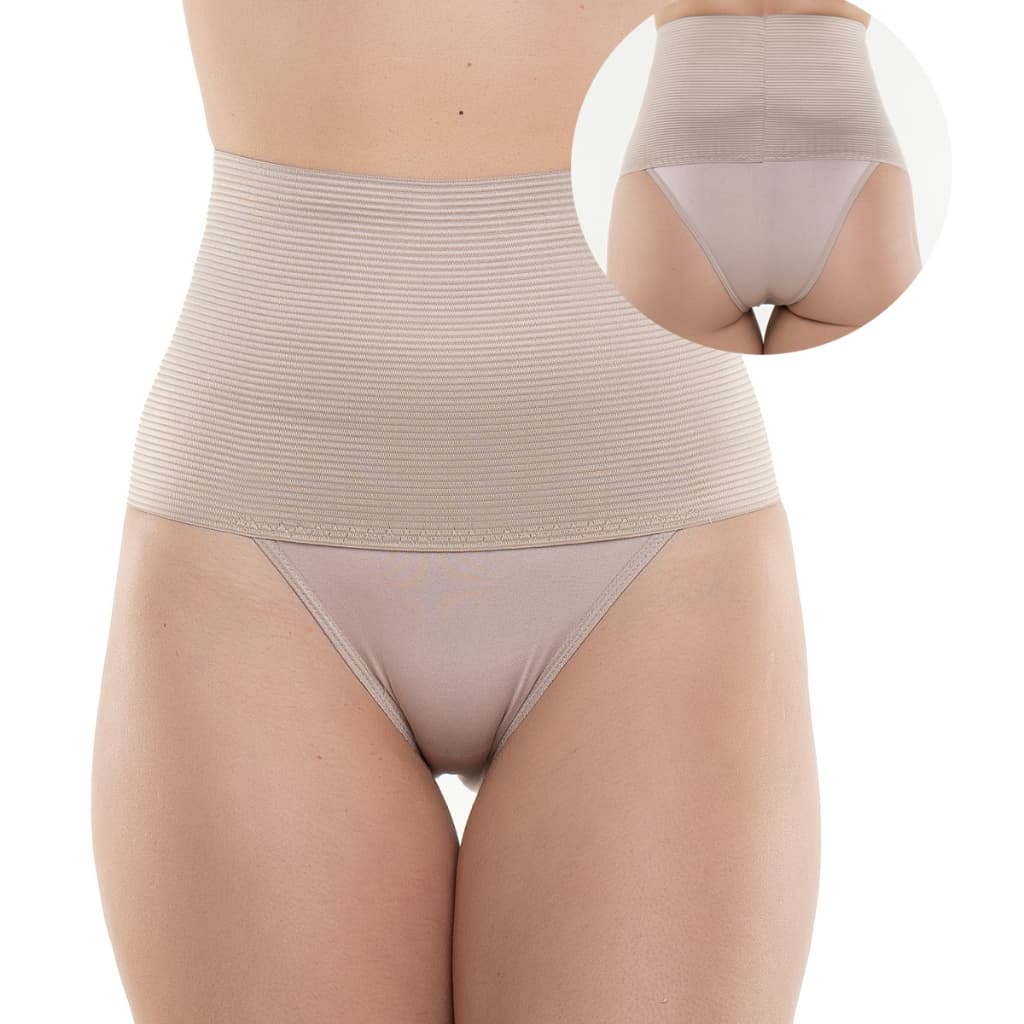Calcinha Cinta Modeladora Cintura Compressão Cós Alto Redutora De Medidas Pós Parto Plus Size 207