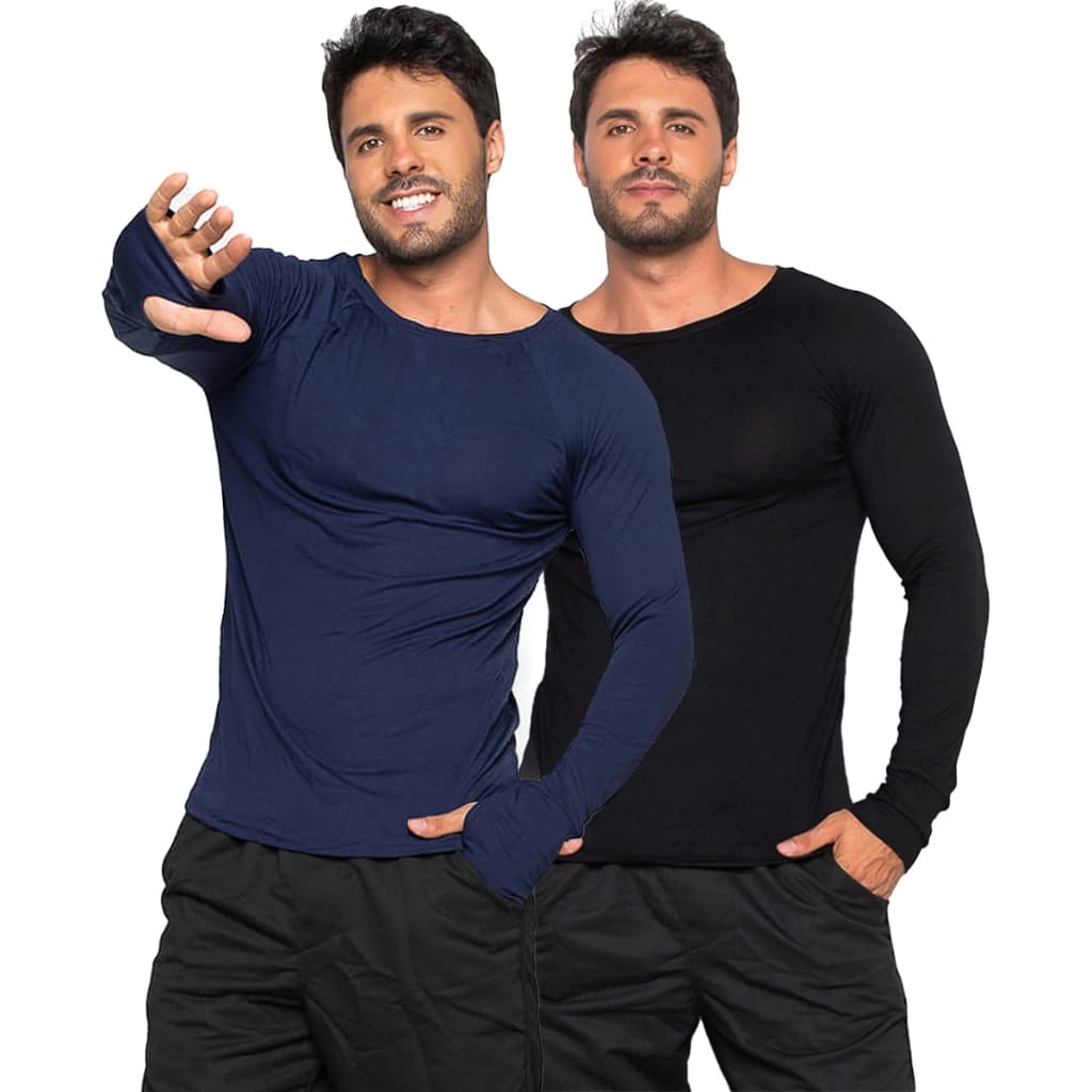 Camisa  Masculina Longa Segunda Pele Dedeira Inverno Proteção 182