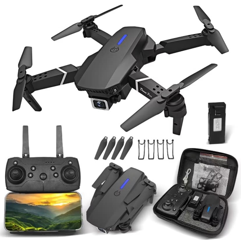 E99pro Drone 4k hd Câmera Dobrável Quadcopter Fotografia Aérea Rc Helicópteros Profissional Wifi