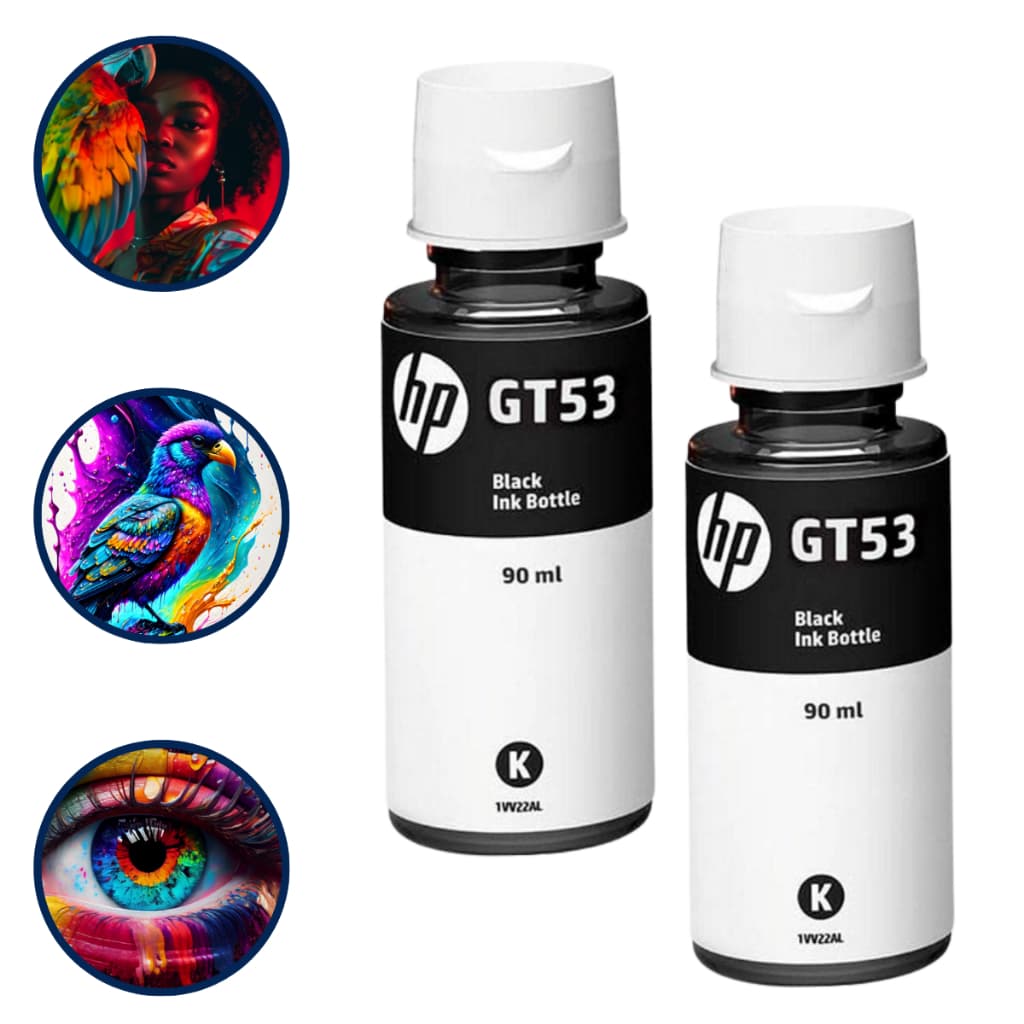 Kit 02 Tintas Hp Preta Original Ink Tank Gt53 519 517 514 617