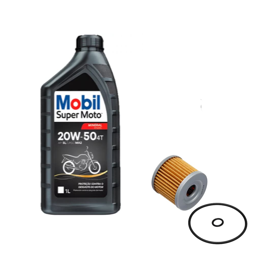 Troca Óleo Filtro Mobil 20w-50 Suzuki Yes Intruder 125 GSR 125 150 Mobil 20W50