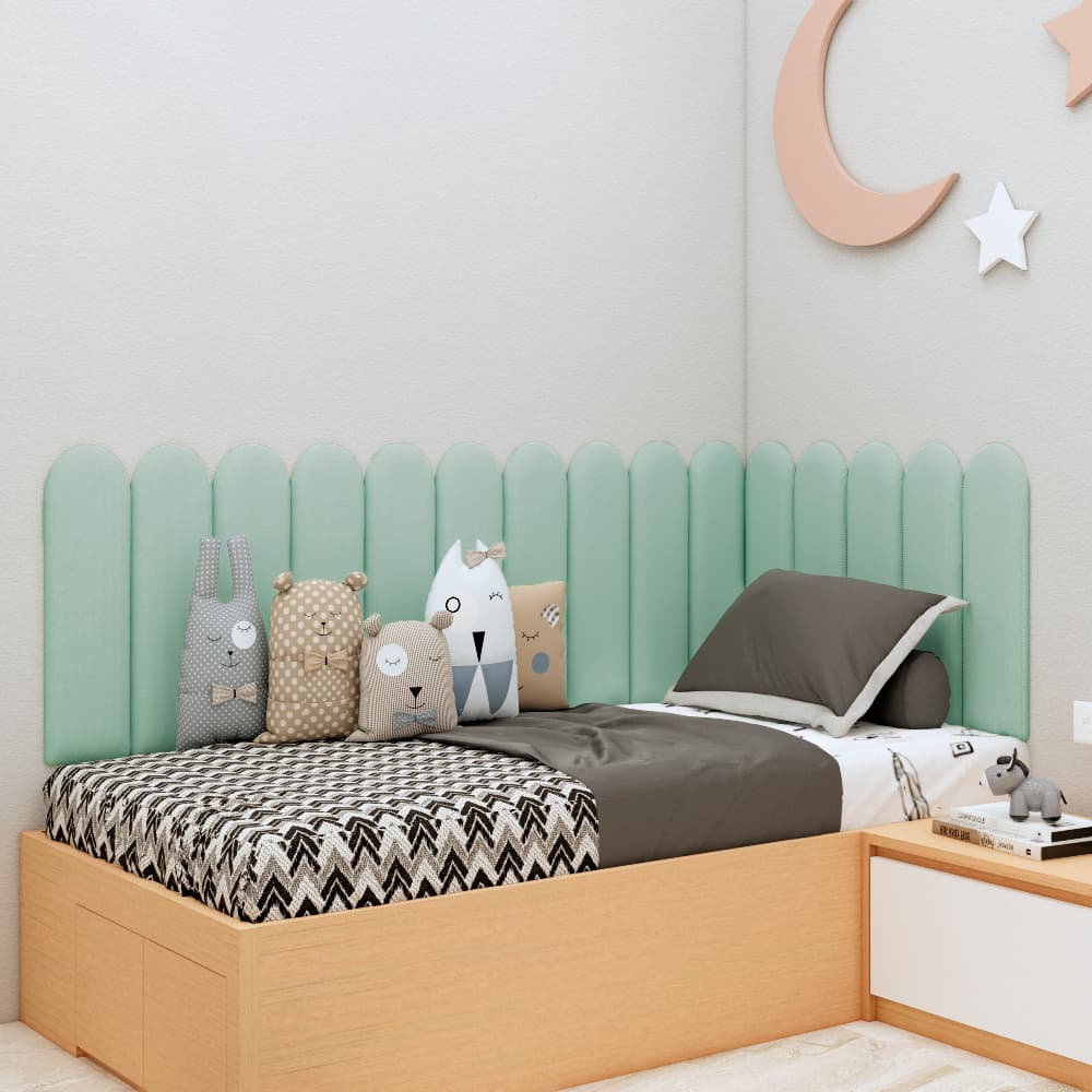 kit Cabeceira Adesiva em Modulos Nuvem 60x20 Cama Solteiro Casal Queen King Box