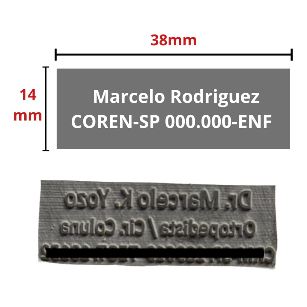 Borracha para Carimbo 38x14mm e 26x8mm - Feita a Laser alta qualidade