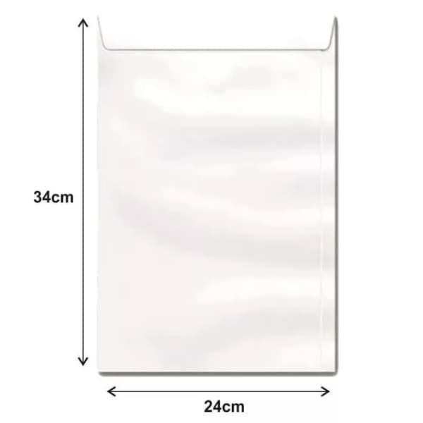 Envelope Saco 240x340 Branco com 100 Unidades Filiperson
