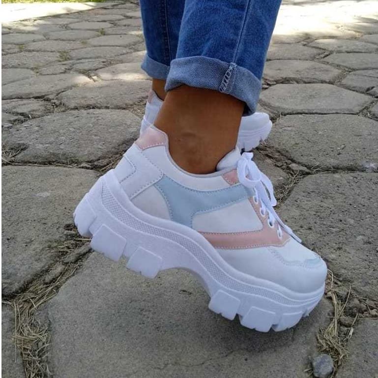 Tênis Feminino Casual Chunk Sola Plataforma Confortável