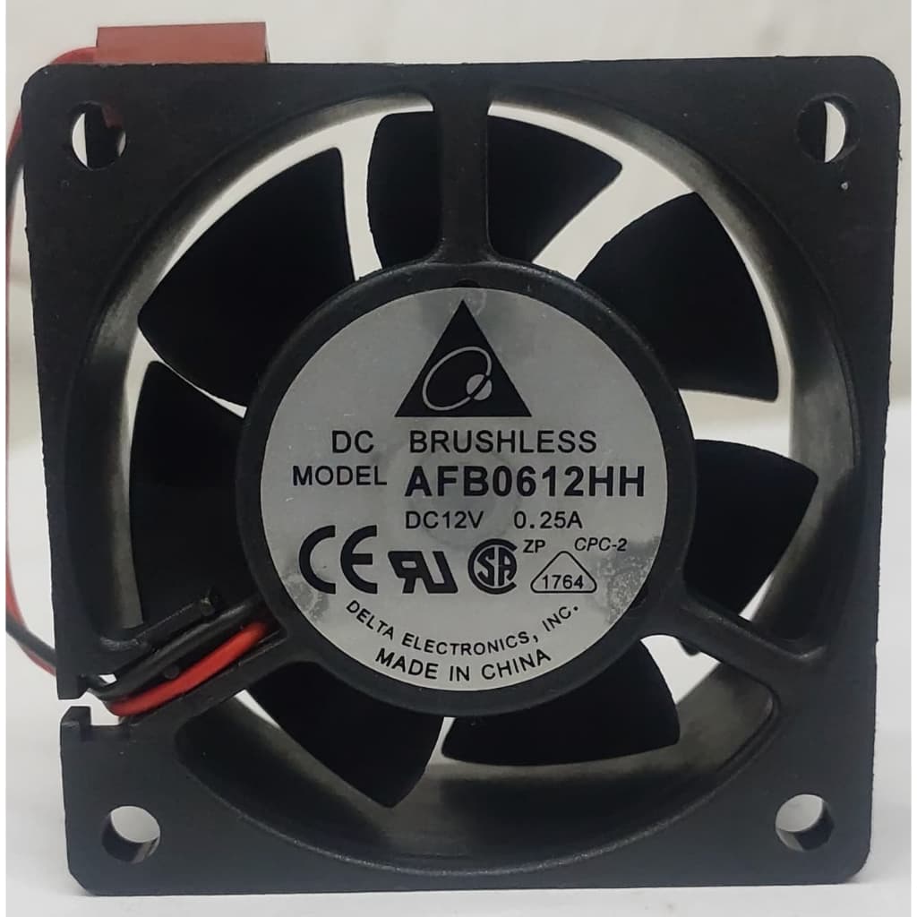 Microventilador Delta 12v 0,25a 60x25mm Modelo Afb0612hh 2 Fios